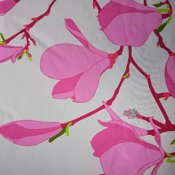 Handmade Marimekko "Keisarinna" Pink Floral Tablecloth Table Runner - Picture 3 of 5